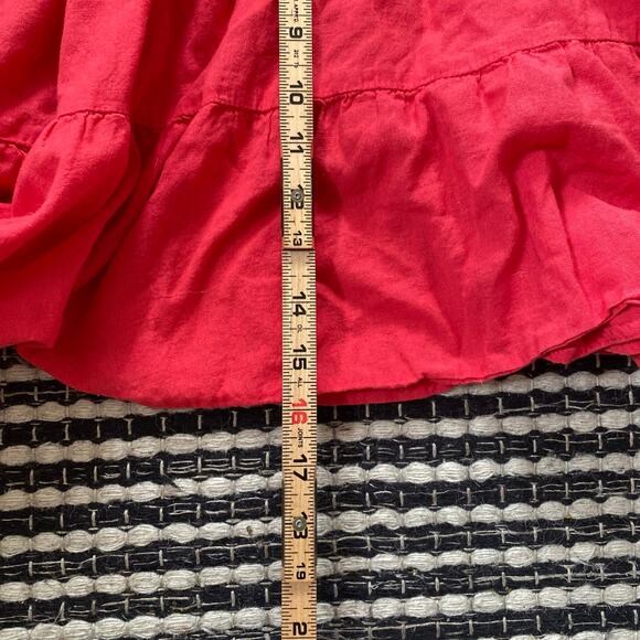 🌿Free People Womens Cross Of Sunlight Open Waist Red Mini Dress L - Picture 10 of 11